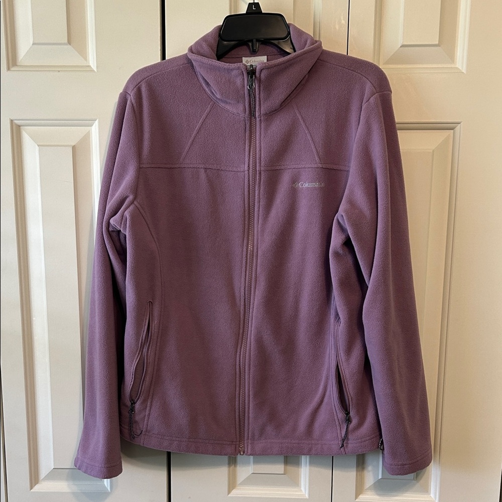 Columbia Lavender Full-Zip Fleece Jacket